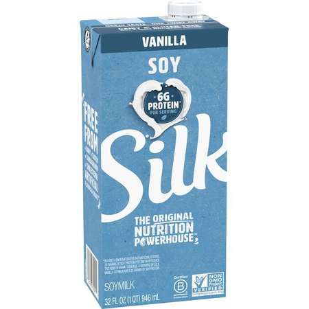 SILK Soymilk Vanilla Aseptic 946mL, PK6 136445